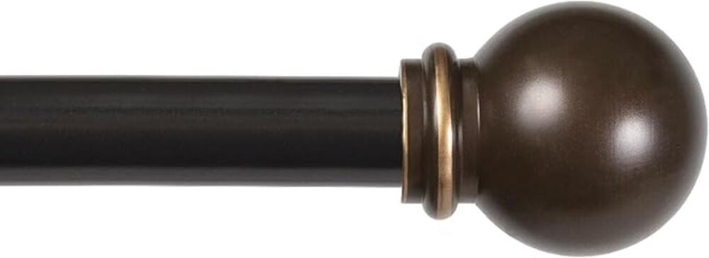 Kenney Chelsea 5/8" Adjustable Curtain Rod 28 to 48 in Oil Rubbed Bronze